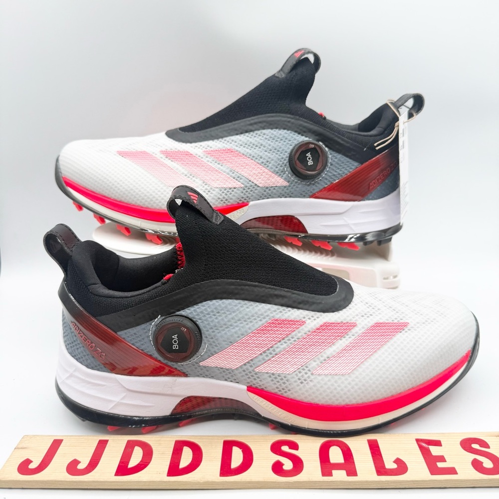 Adidas Adizero ZG BOA Spikeless Golf Shoe White Red Black IH9896 Men’s Sizes NWT